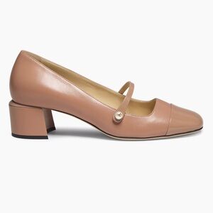 Jimmy Choo Elisa Mary Jane Heels Biscuit color NIB authentic  sz 37